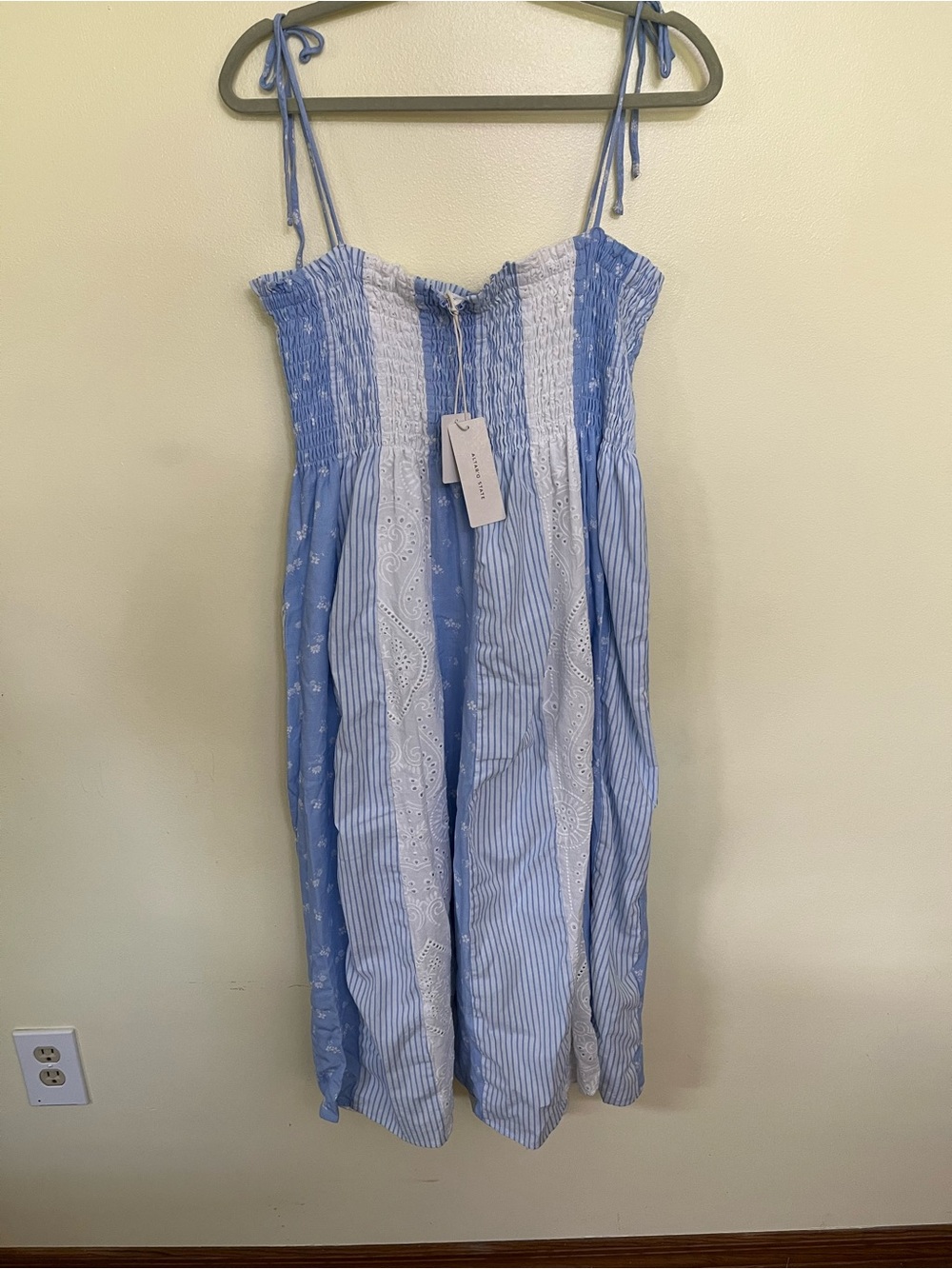 NEW Altar’d State Blue and White Este Maxi Dress Size Small and XL Available NWT - Picture 8 of 12